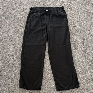 Old Navy Women’s Black Low Rise Linen Pants